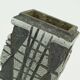 rare brutalist mid century VASE made of cast aluminum casper studioguss 70s