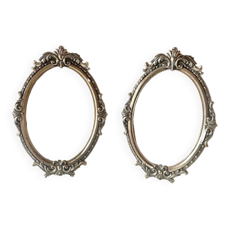 Pair of vintage silver metal frames