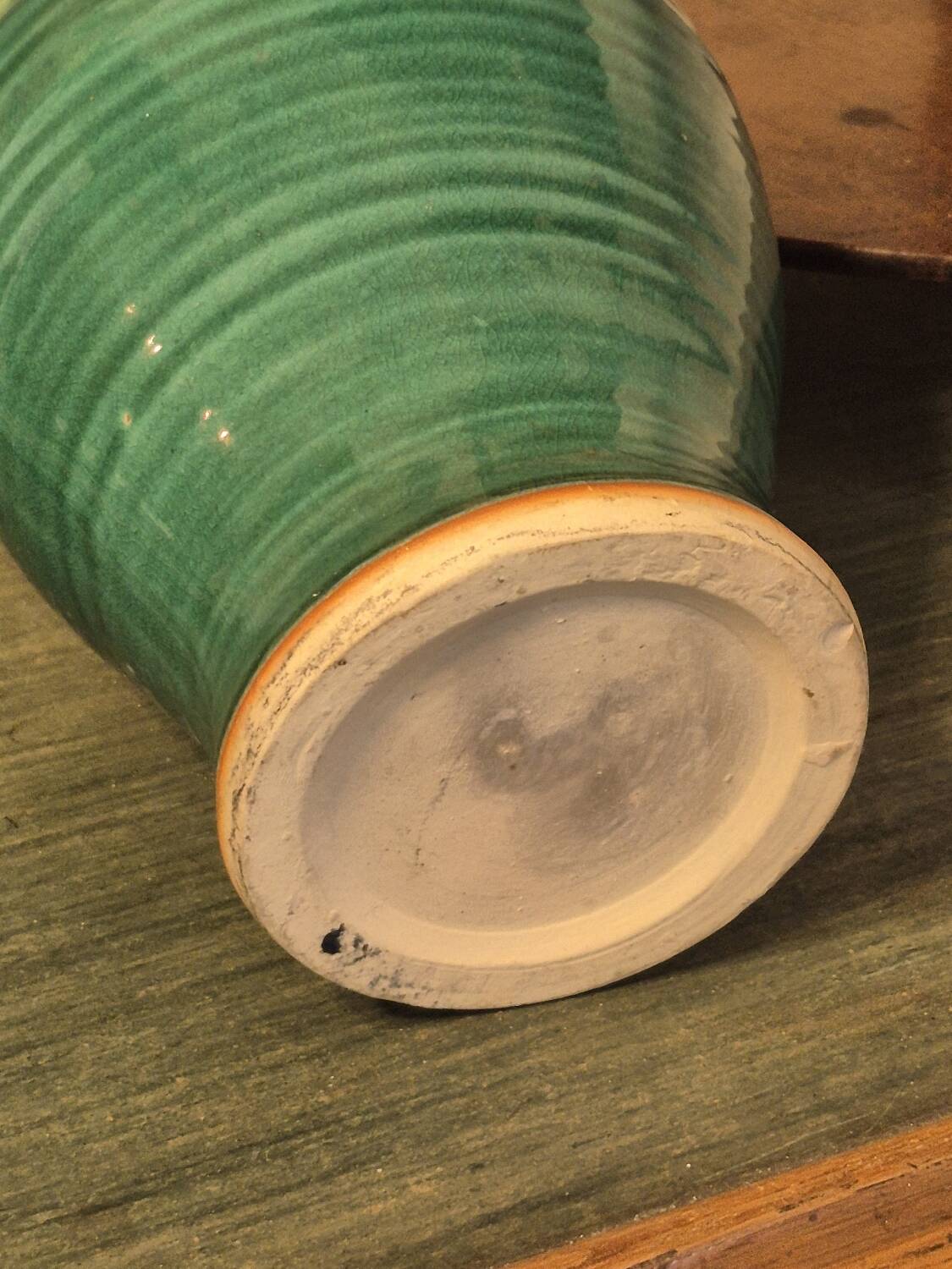 Vintage green vase