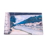 Oil on canvas the Seine dated and signed