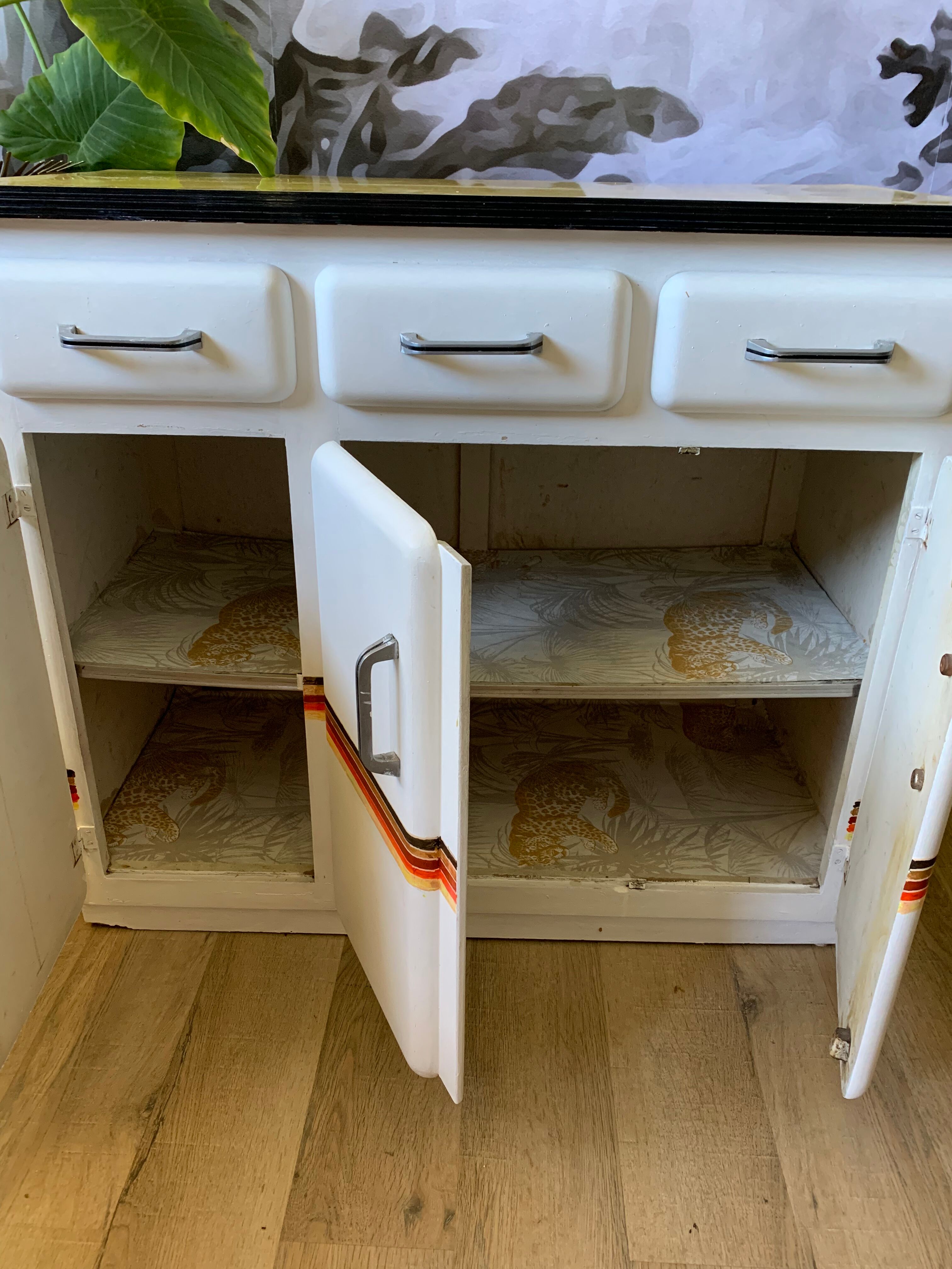 Buffet Mado vintage bottom rainbow