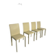 Set of 4 cream leather chairs contemporary design Colico Dress Up