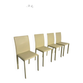 Set of 4 cream leather chairs contemporary design Colico Dress Up