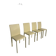 Set of 4 cream leather chairs contemporary design Colico Dress Up