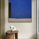 Original cobalt blue trio painting by Bodasca 80x80cm