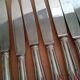 12 dixi knives in silver metal, filet model