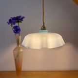 Vintage lamp lamp in blue opaline