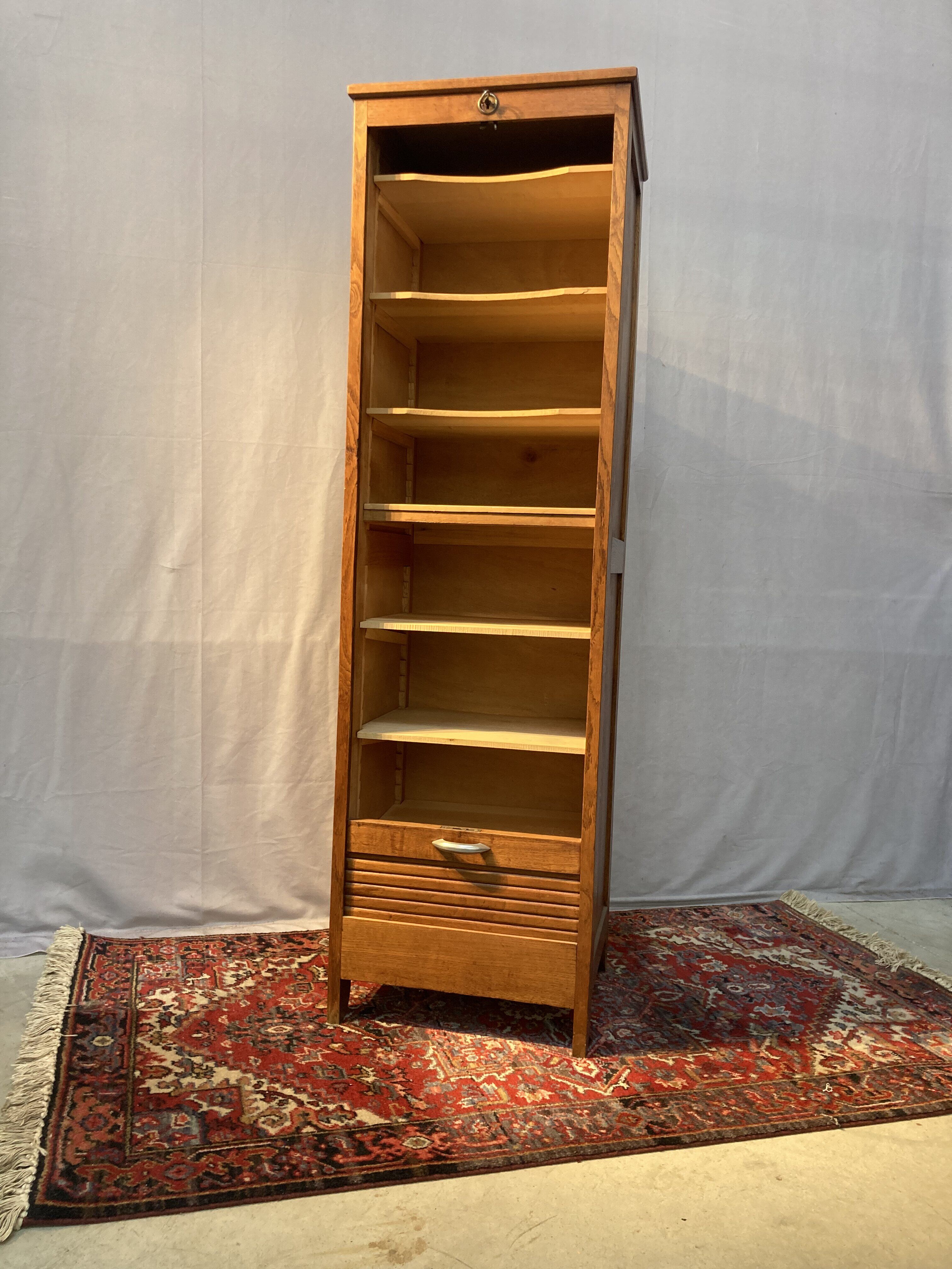 Wooden curtain filing cabinet