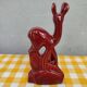 Biche en céramique rouge Art-Déco