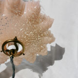 Suspension glass of clichy pink art deco