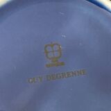 Set of 4 Guy Degrenne blue cups and saucers