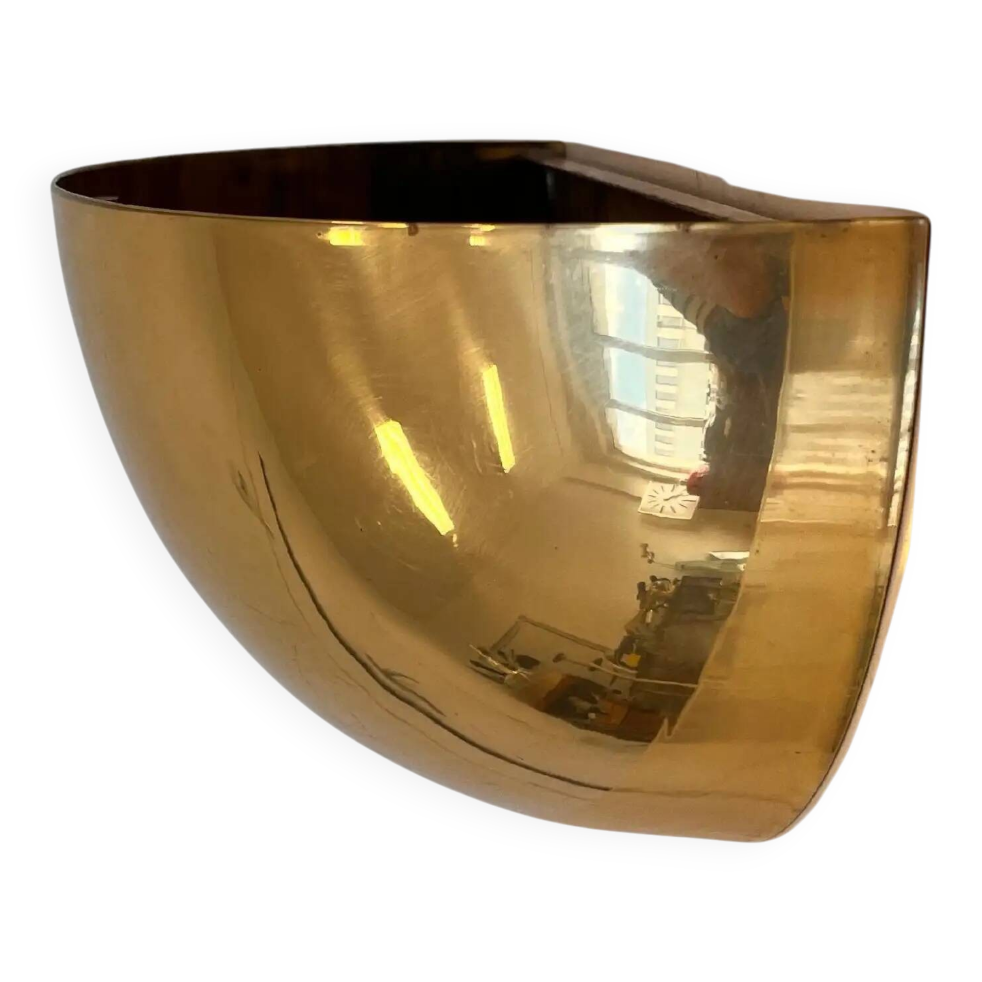 Set of four design midcentury wall brass lamps - Czechoslovakia, 1980s