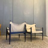 Pair of safari chairs by Erik Worts 1960