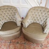 Duo of toad armchairs