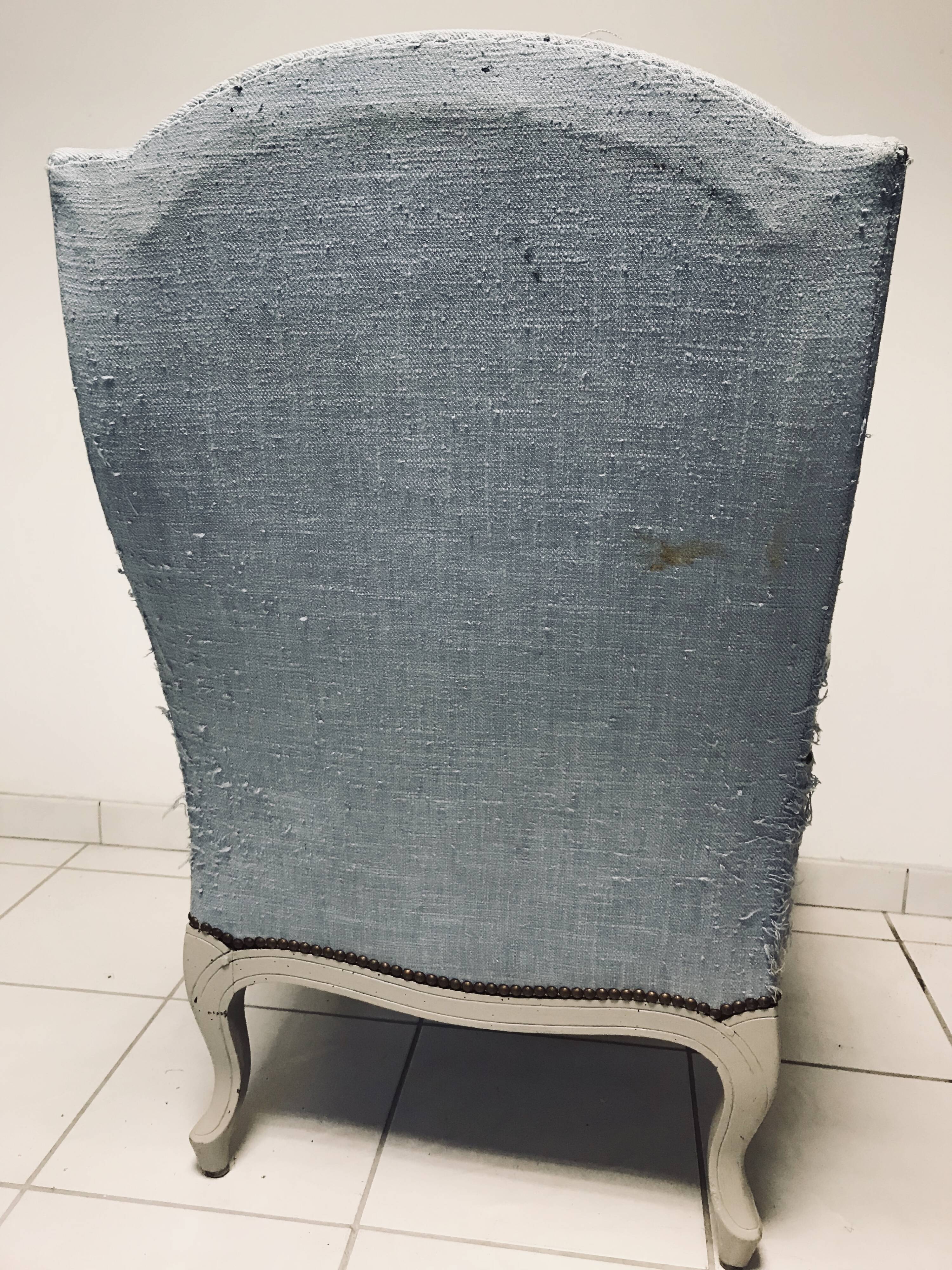 Fauteuil voltaire bleu clair