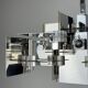 Vintage metal chandelier by Gaetano Sciolari, Italy, 1950s
