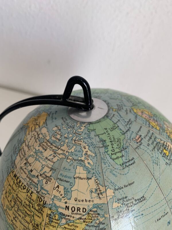 Globe vintage 1960 terrestre Girard Barrère mappemonde - 23 cm
