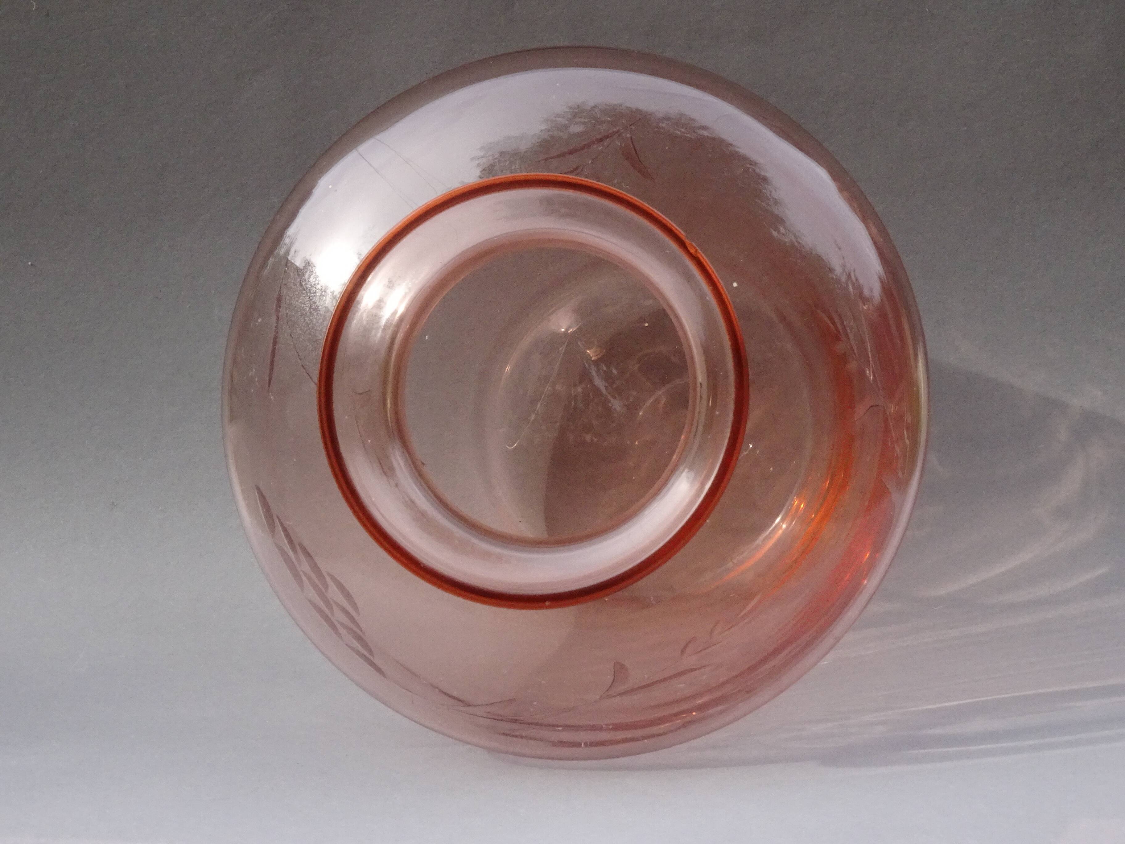 Bohemian glass vase years 40