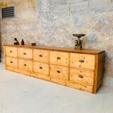 Large Antique Craft Furniture 300 cm Grocery Buffet Vintage 1920