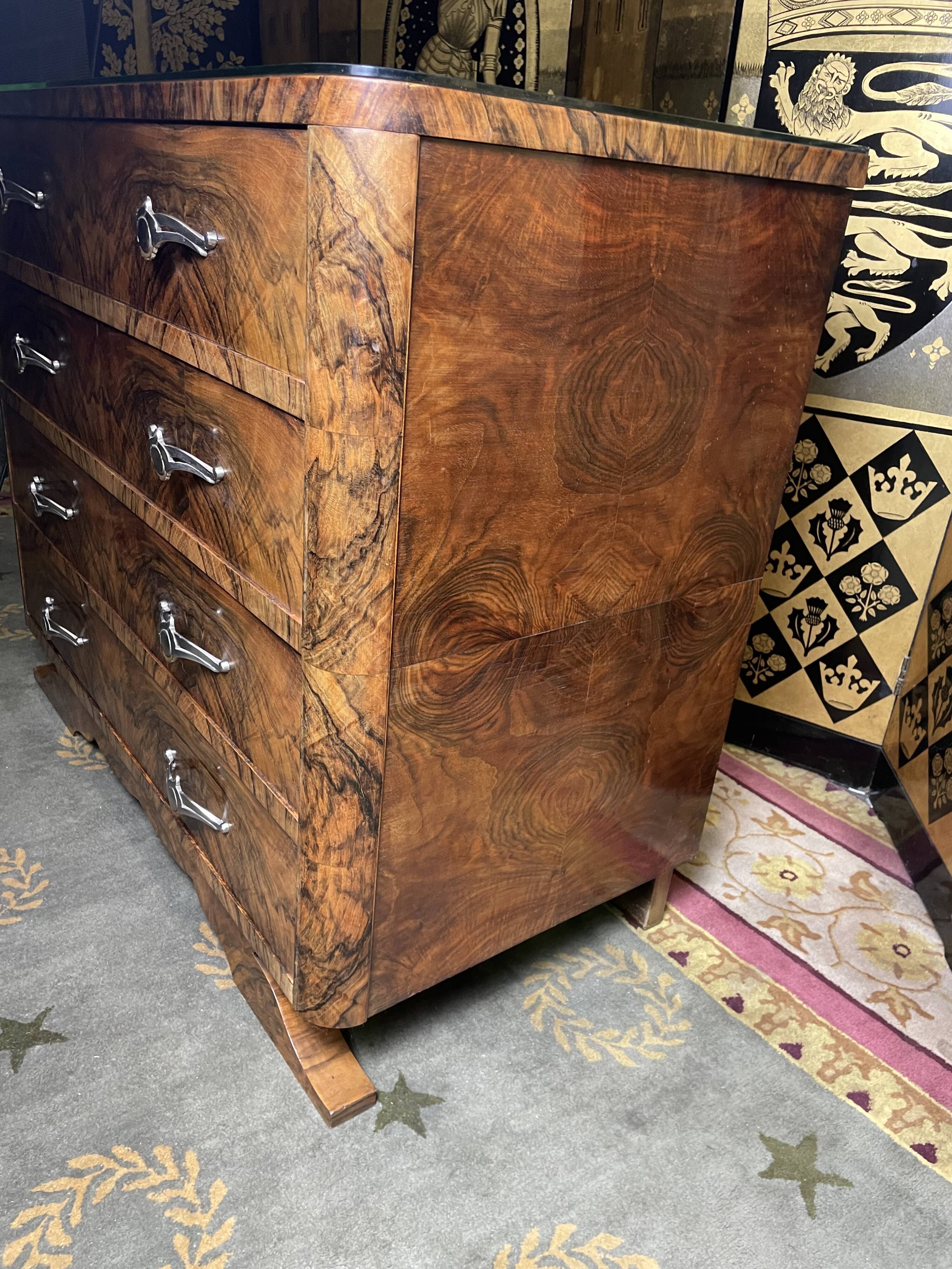Art deco period chest of drawers