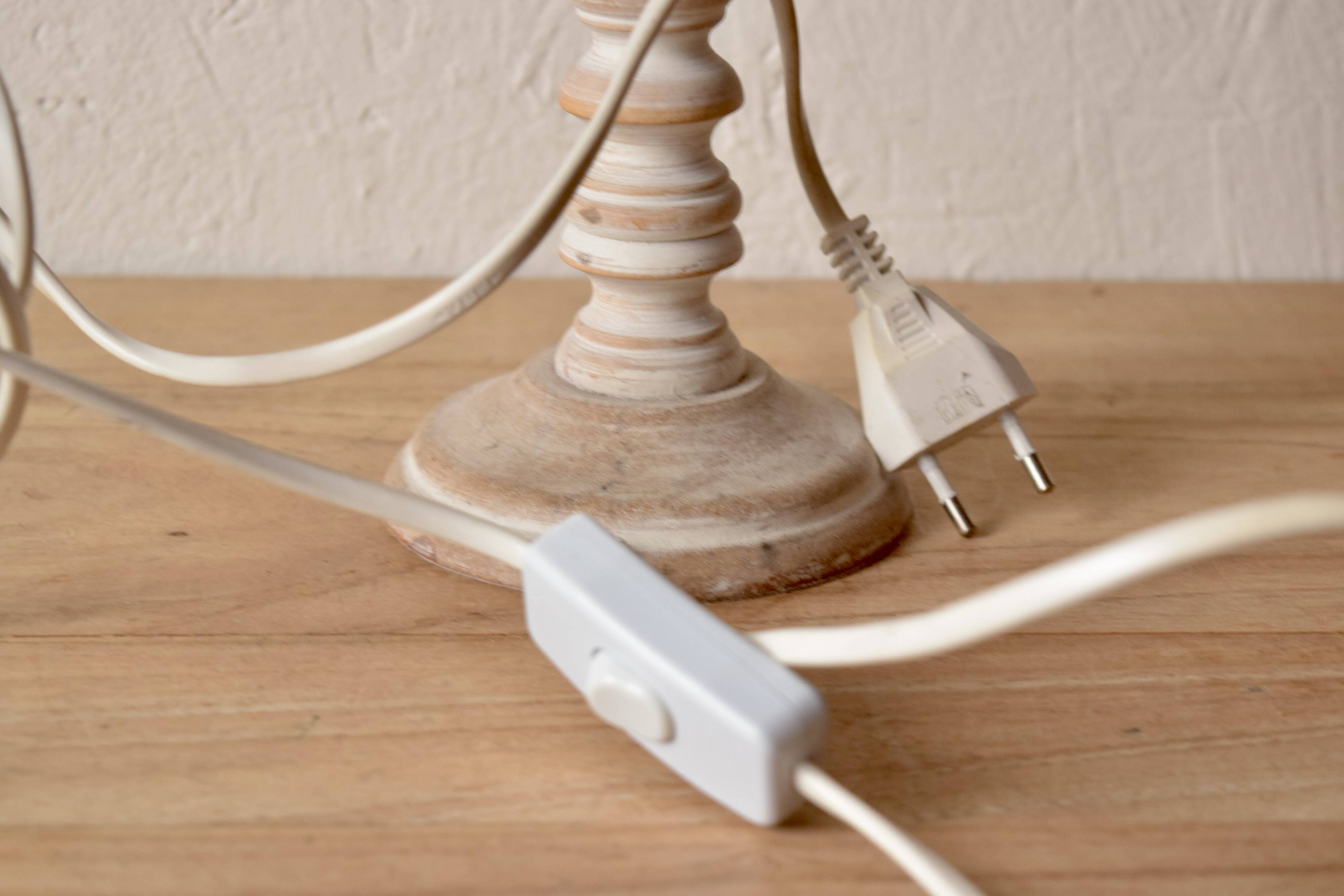 Vintage wooden table lamp