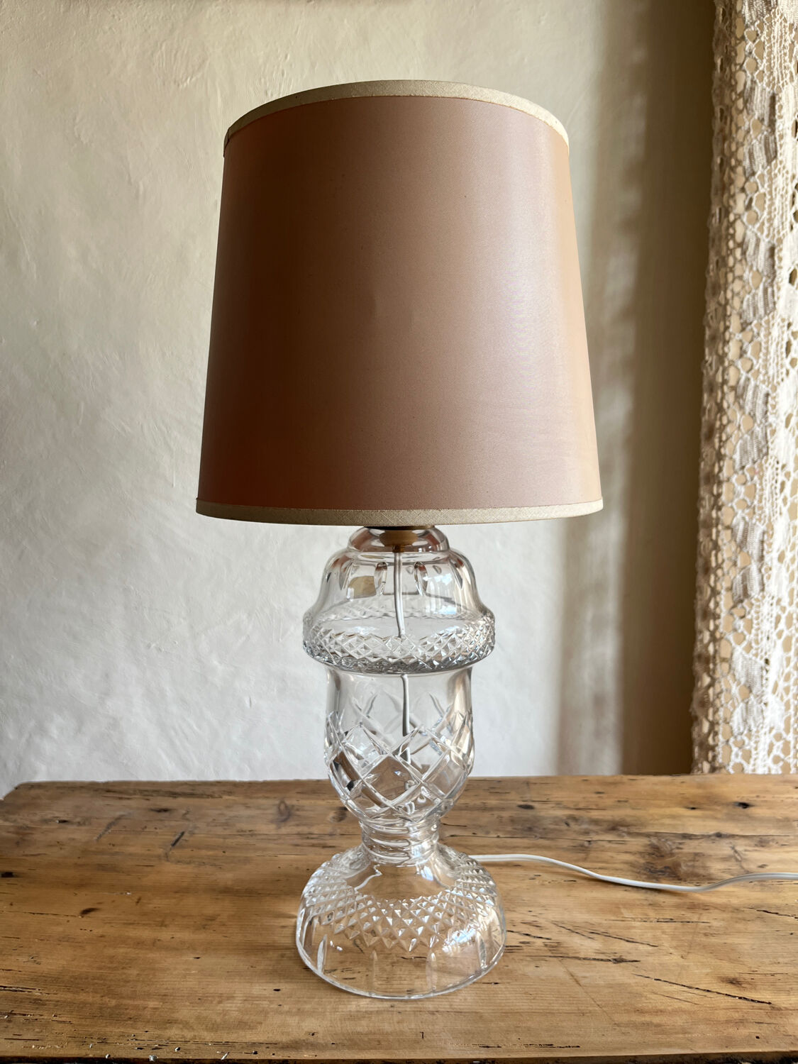 Vintage Bohemian crystal lamp