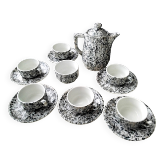Apilco porcelain coffee service for Geneviève Lethu
