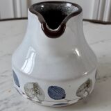 Pitcher in sandstone niderviller model plums 70s