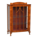 Antique English walnut display cabinet with glass sides in Art Deco style, 30s-40s.