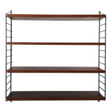 String wall shelf in wood and metal, 1960s