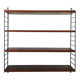 Etagère murale String en bois et métal, années 60