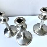 Set de 3 bougeoirs en inox