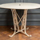 Table in painted sheet metal garden furniture ironwork 1950 base