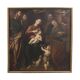 Ancient painting with a religious subject, oil on canvas, Italy, 17th century.