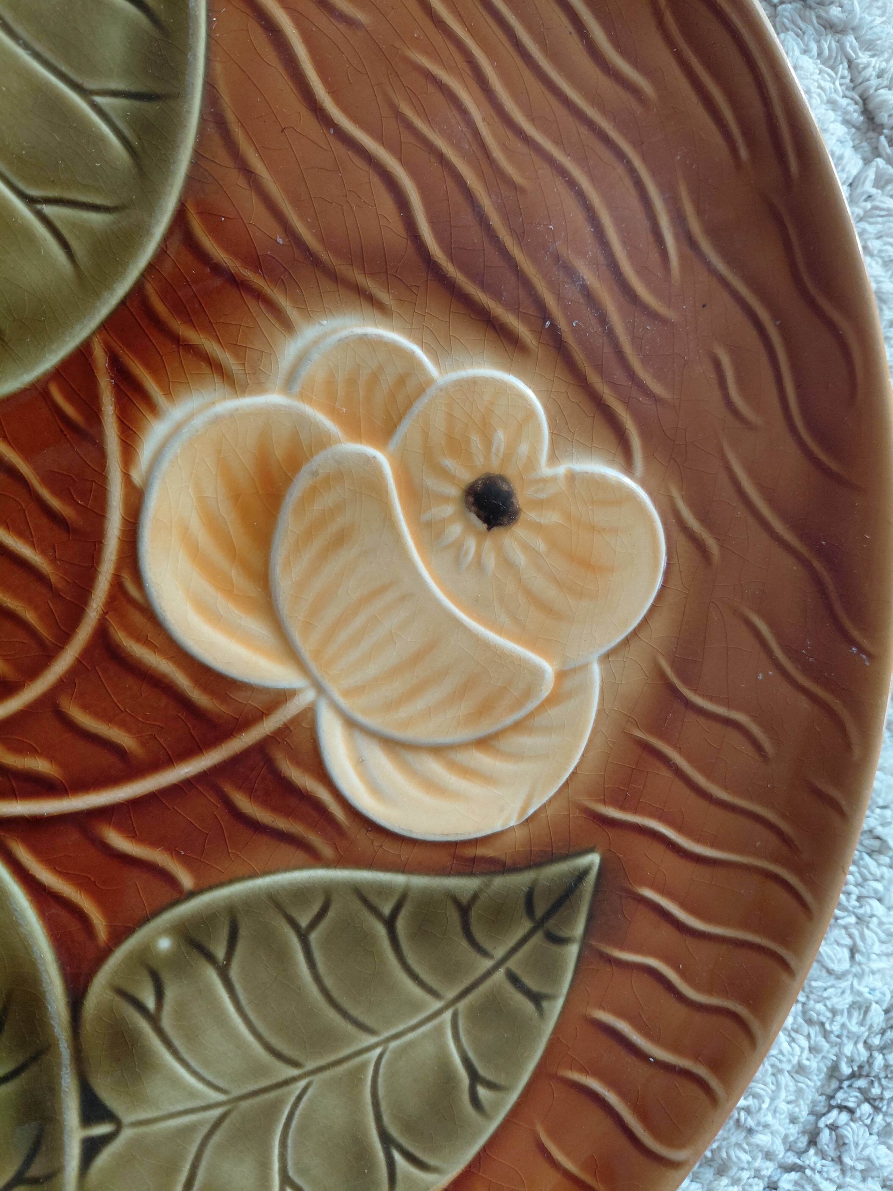 Round plate from Sarreguemines