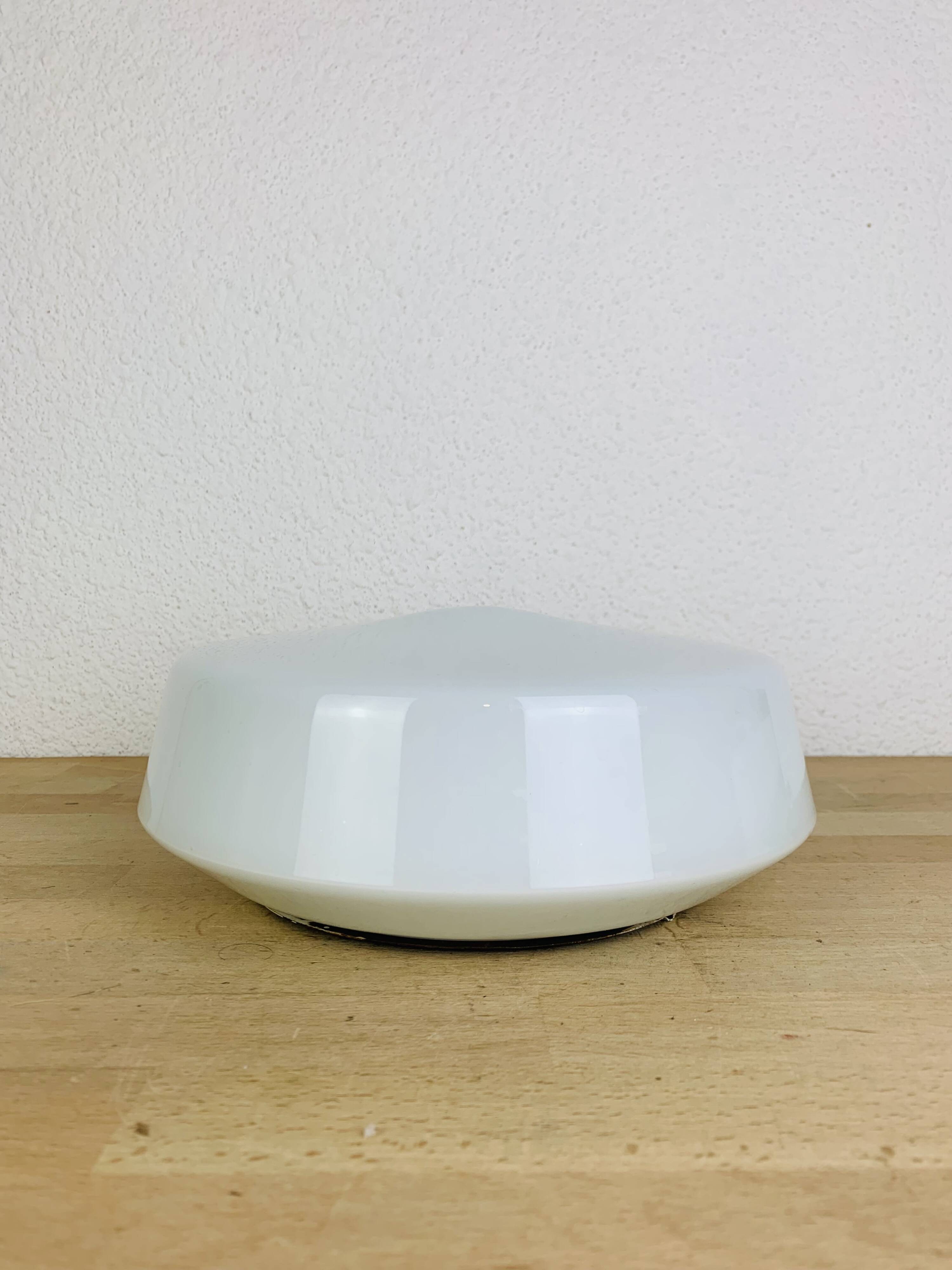 Round opaline wall lamp by RZB Leuchten, vintage