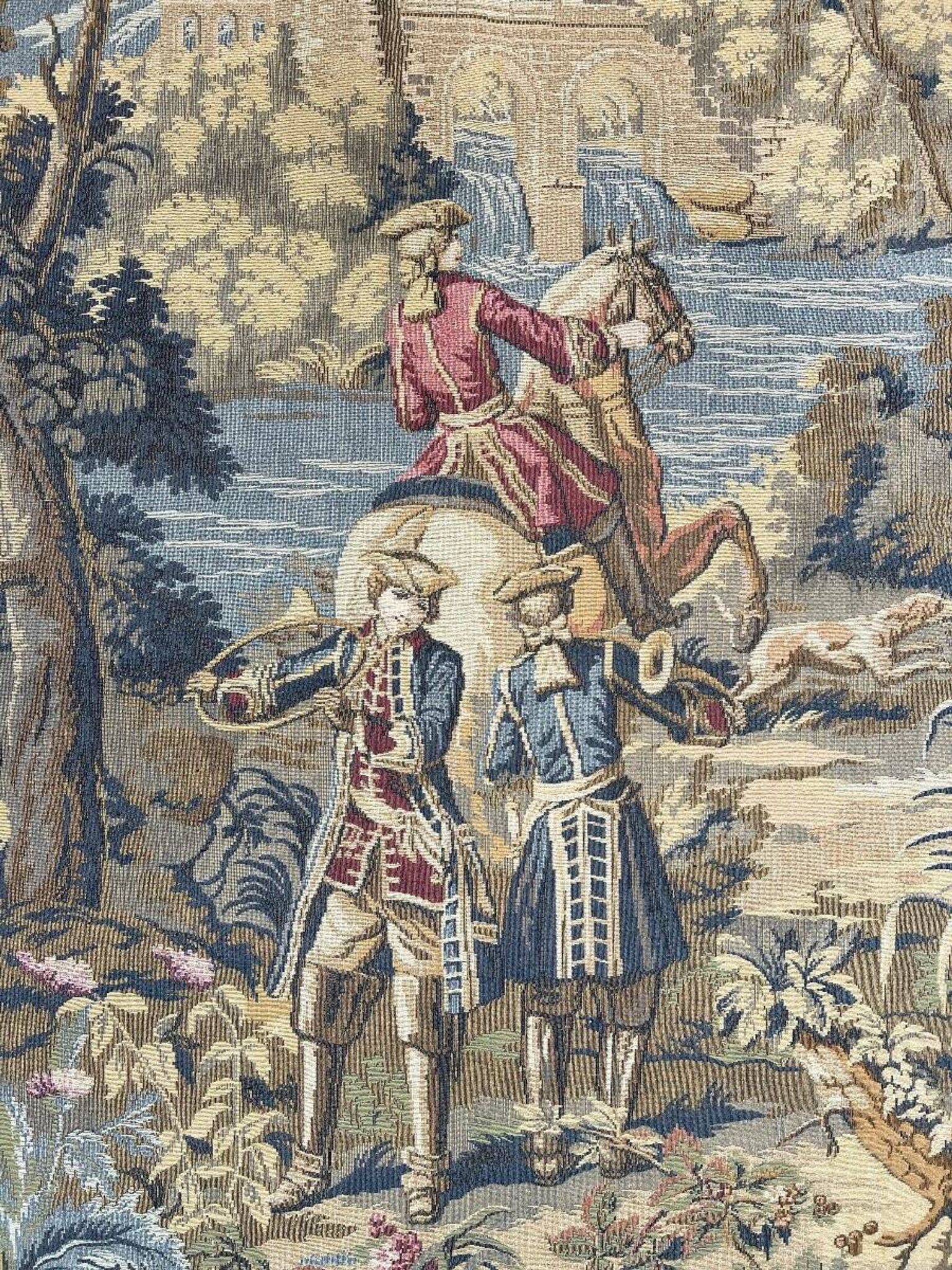Tapisserie Murale , Scène De Chasse à Courre , XXe Siècle