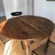 Foldable wooden round table