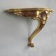 French vintage regency style gold resin half round console wall table 4022