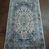 Handmade Pakistani wool and silk rug 128x80cm