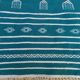 Handmade blue and white kilim rug in pure wool 110x60