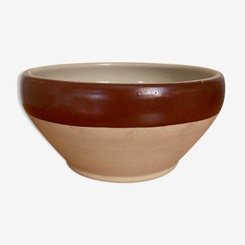 Flat salad bowl with digoin sandstone terrine