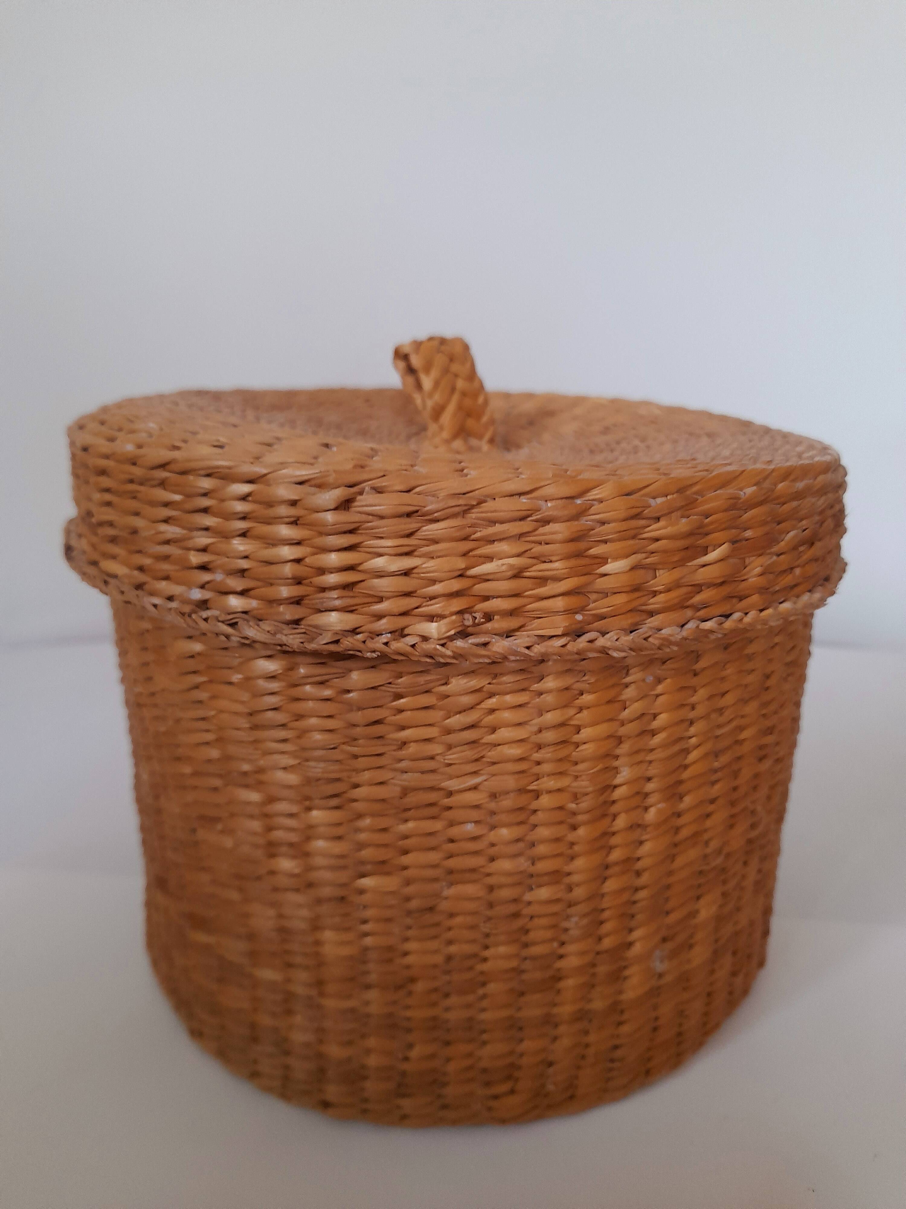 Set of 3 vintage wicker boxes