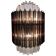 Sanblasted and fume’ “triedro” murano glass wall sconce