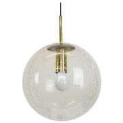 Limburg pendant light with smoked glass ball, Germany, 1970s