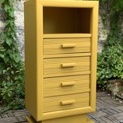 Ochre yellow Art Deco chest of drawers