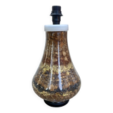 Glass lamp base with dried flowers
