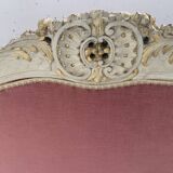 Louis XV style bench in lacquered and gilded beech, 20th century