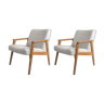 Pair of 60s armchairs retissed