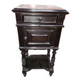 Napoleon III Style Nightstand Blackened Wood